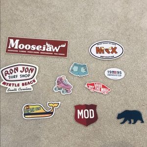 LOT OF 10 STICKERS